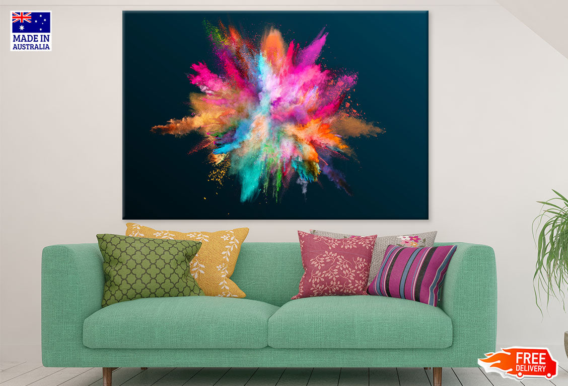 Colorful Dust Splash Abstract Print 100% Australian Made