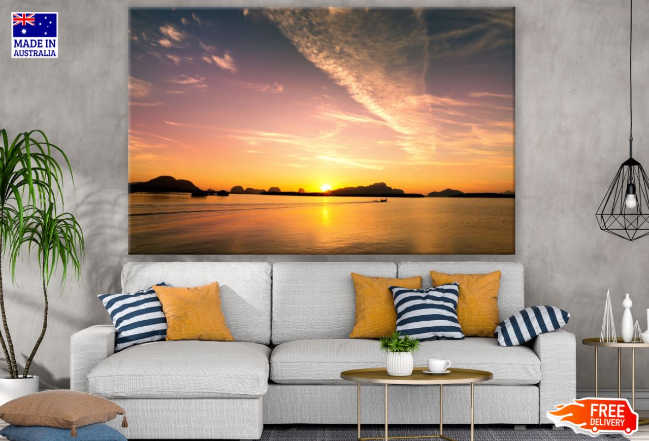 Sea Sunset Scenery Photograph Print 100% Australian Made