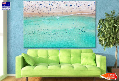 Busy Beach Aerial View Photograph Print 100% Australian Made