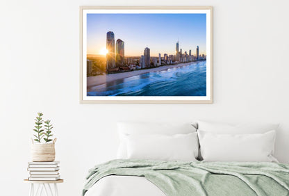 City & Beach Scenery Photograph Home Decor Premium Quality Poster Print Choose Your Sizes