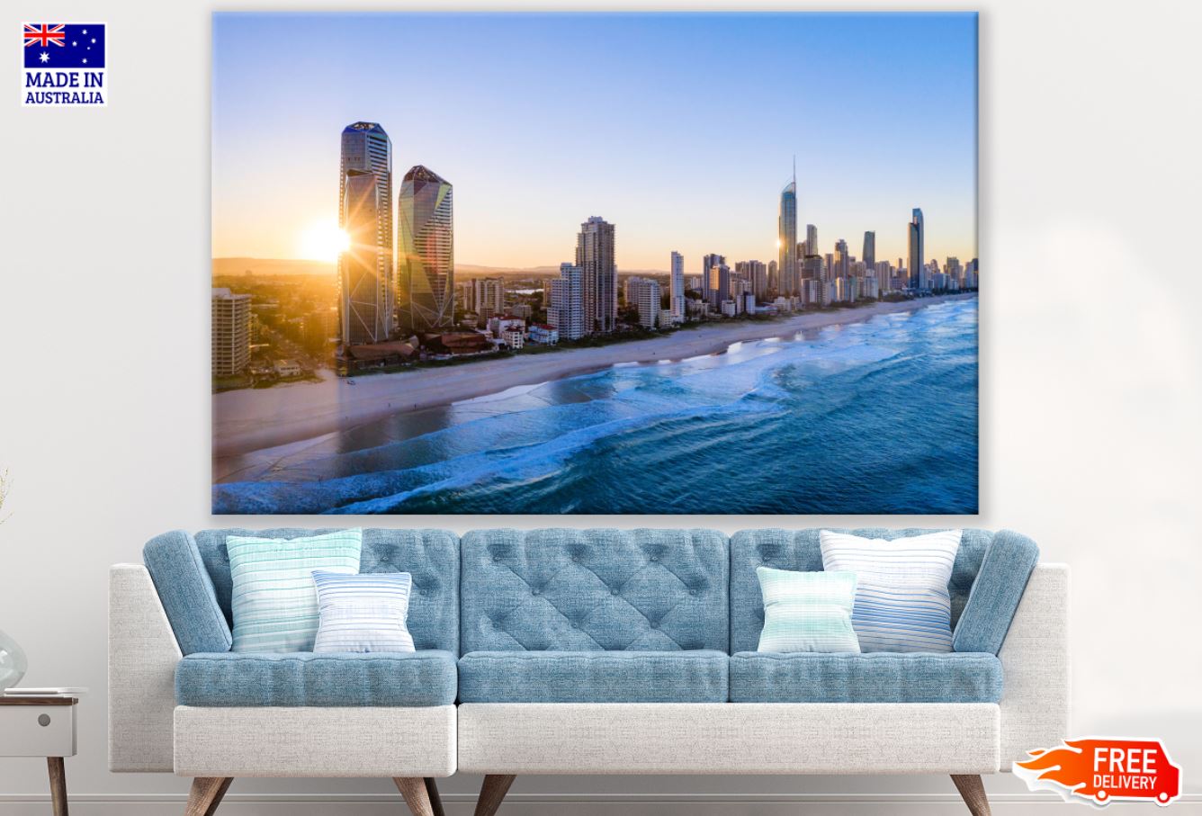 City & Beach Scenery Photograph Print 100% Australian Made