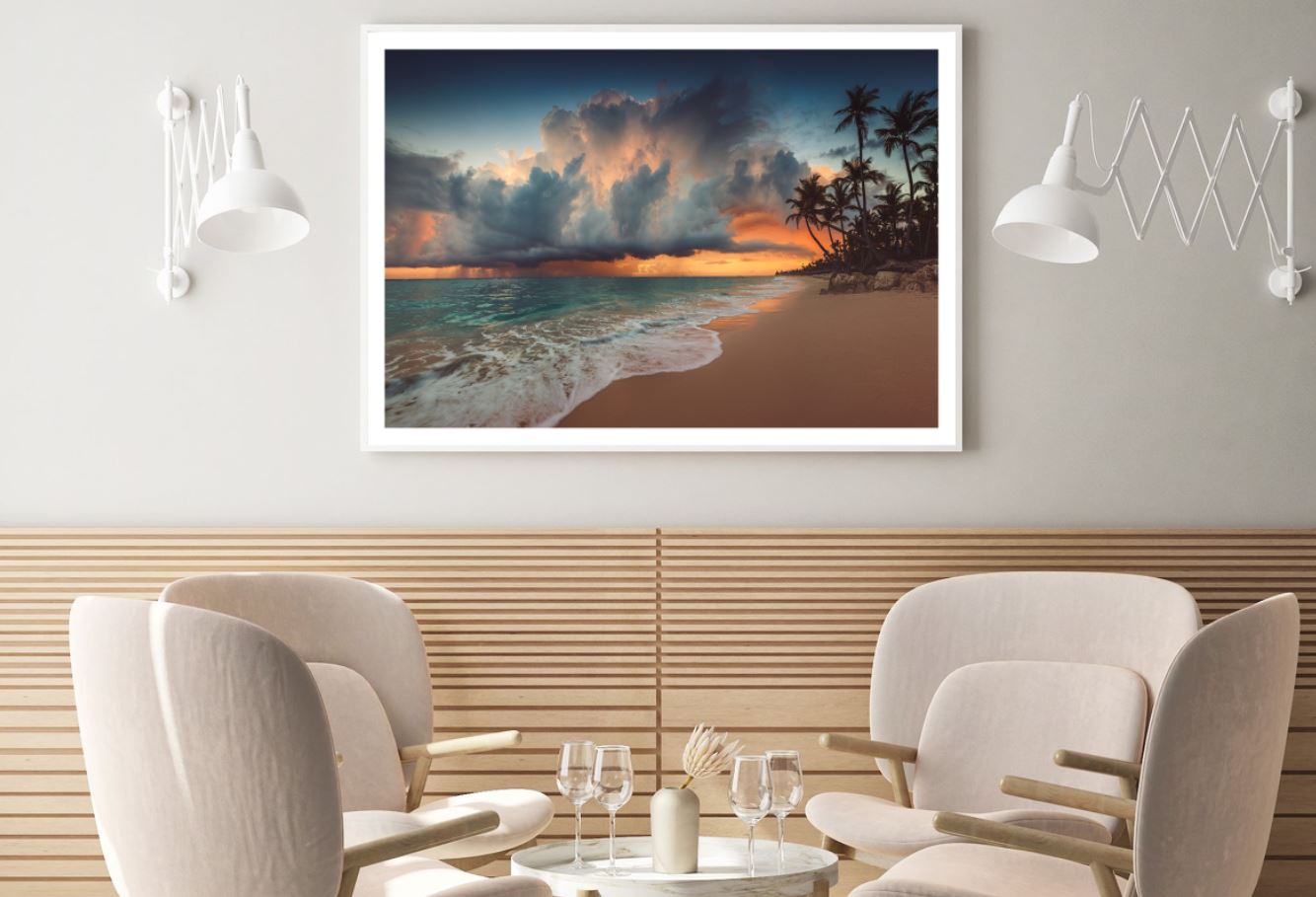 Sunset Sky Over Sea Photograph Home Decor Premium Quality Poster Print Choose Your Sizes