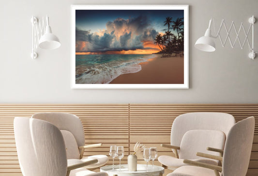 Sunset Sky Over Sea Photograph Home Decor Premium Quality Poster Print Choose Your Sizes