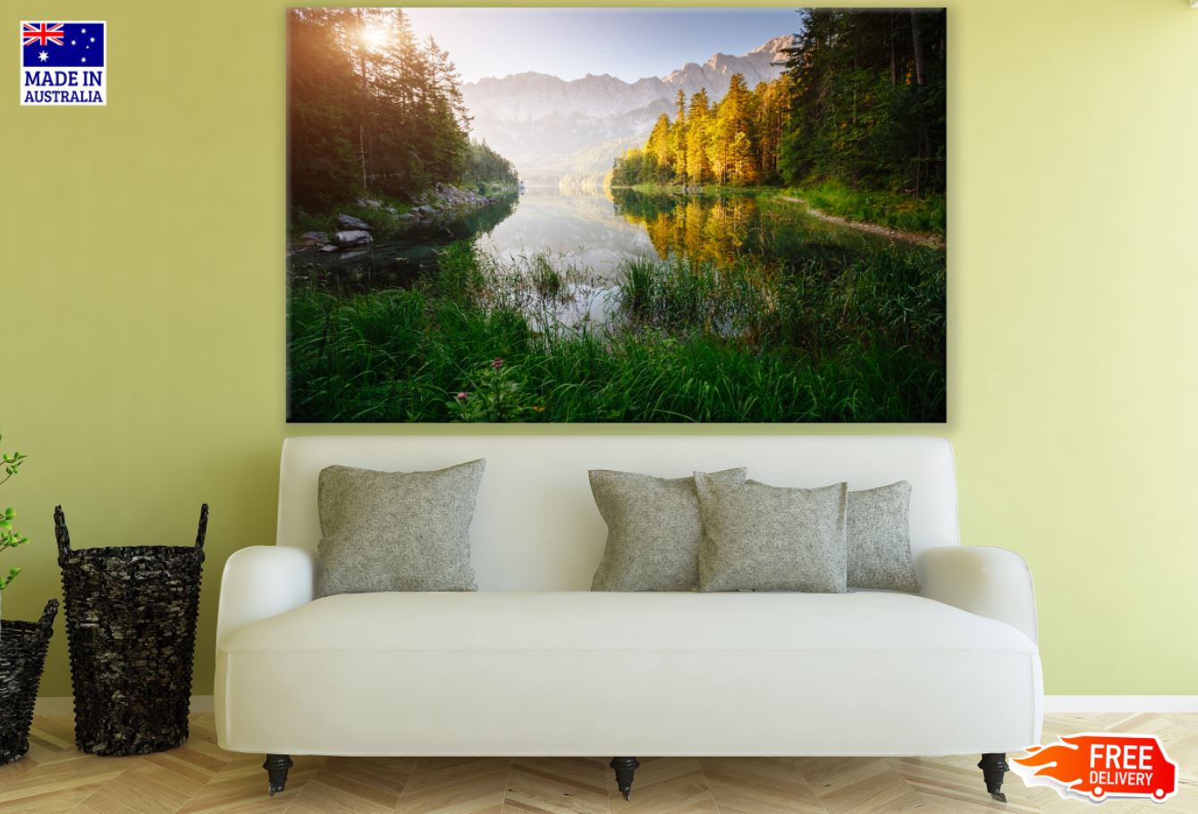Lake & Forest Scenery View Print 100% Australian Made