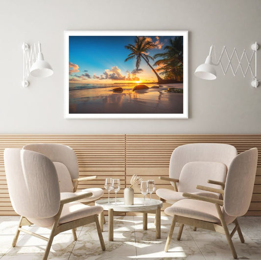 Sea Sunset Scenery Photograph Home Decor Premium Quality Poster Print Choose Your Sizes