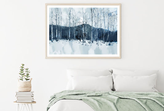 Snow Covered Forest Photograph Home Decor Premium Quality Poster Print Choose Your Sizes