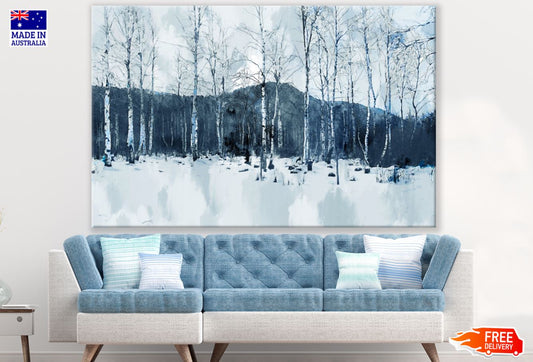 Snow Covered Forest Photograph Print 100% Australian Made