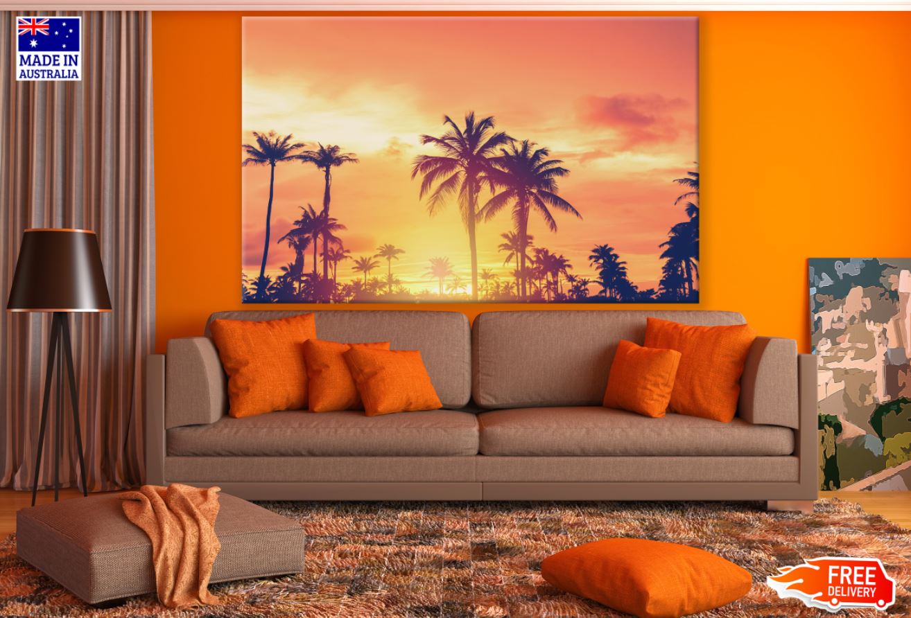 Palm Trees at Sunset Photograph Print 100% Australian Made