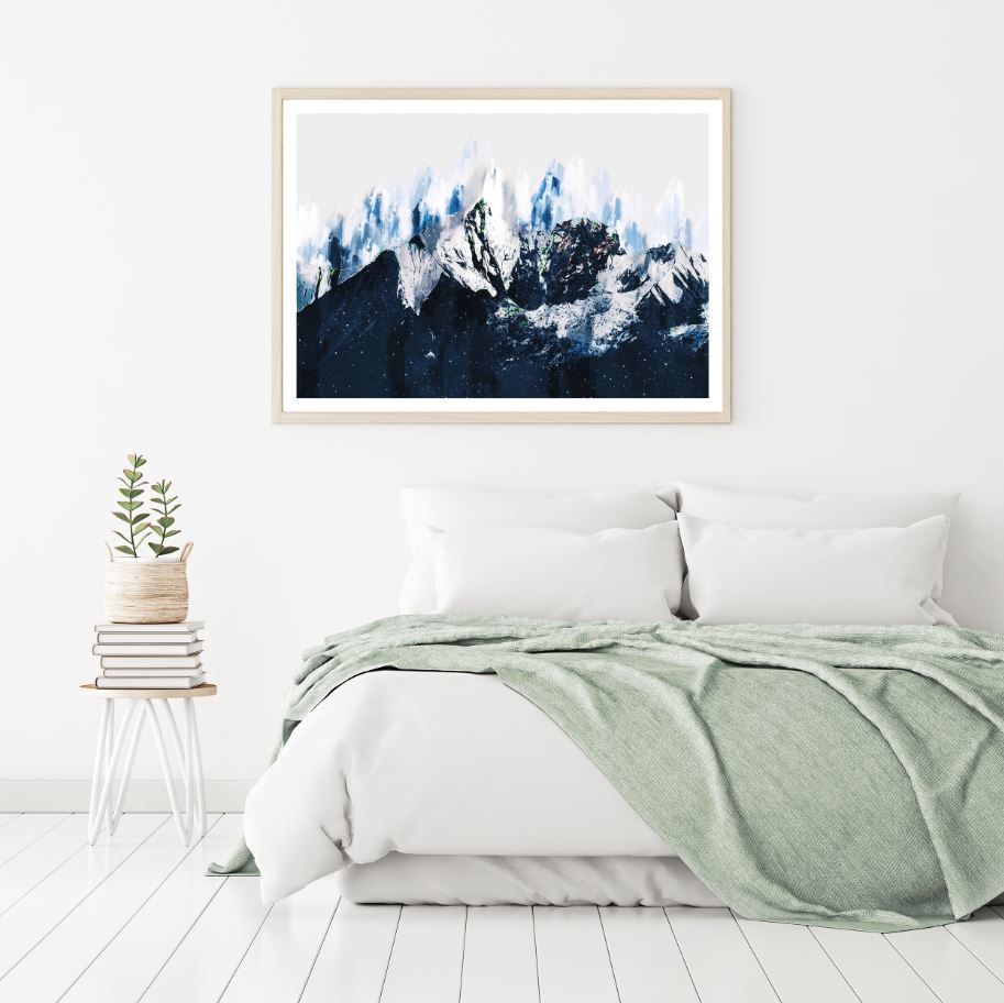 Mountain Scenery Oil Painting Home Decor Premium Quality Poster Print Choose Your Sizes