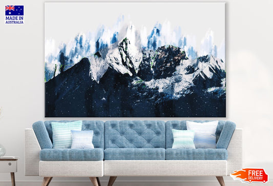 Mountain Scenery Oil Painting Print 100% Australian Made