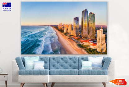 Buildings Near Sea Photograph Print 100% Australian Made