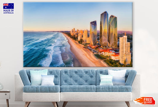 Sea & City Buildings Photograph Print 100% Australian Made