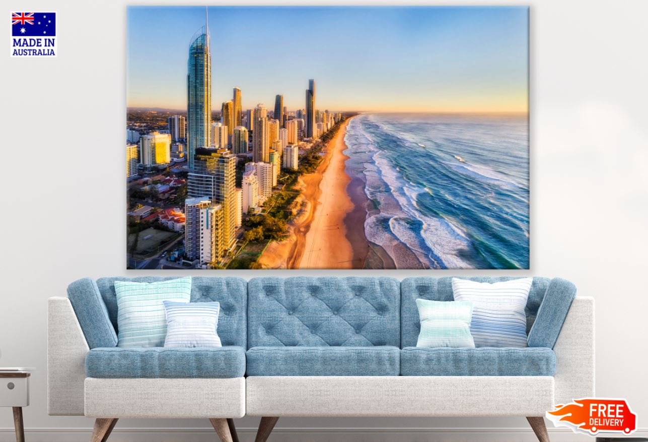 City & Sea Scenery Photograph Print 100% Australian Made
