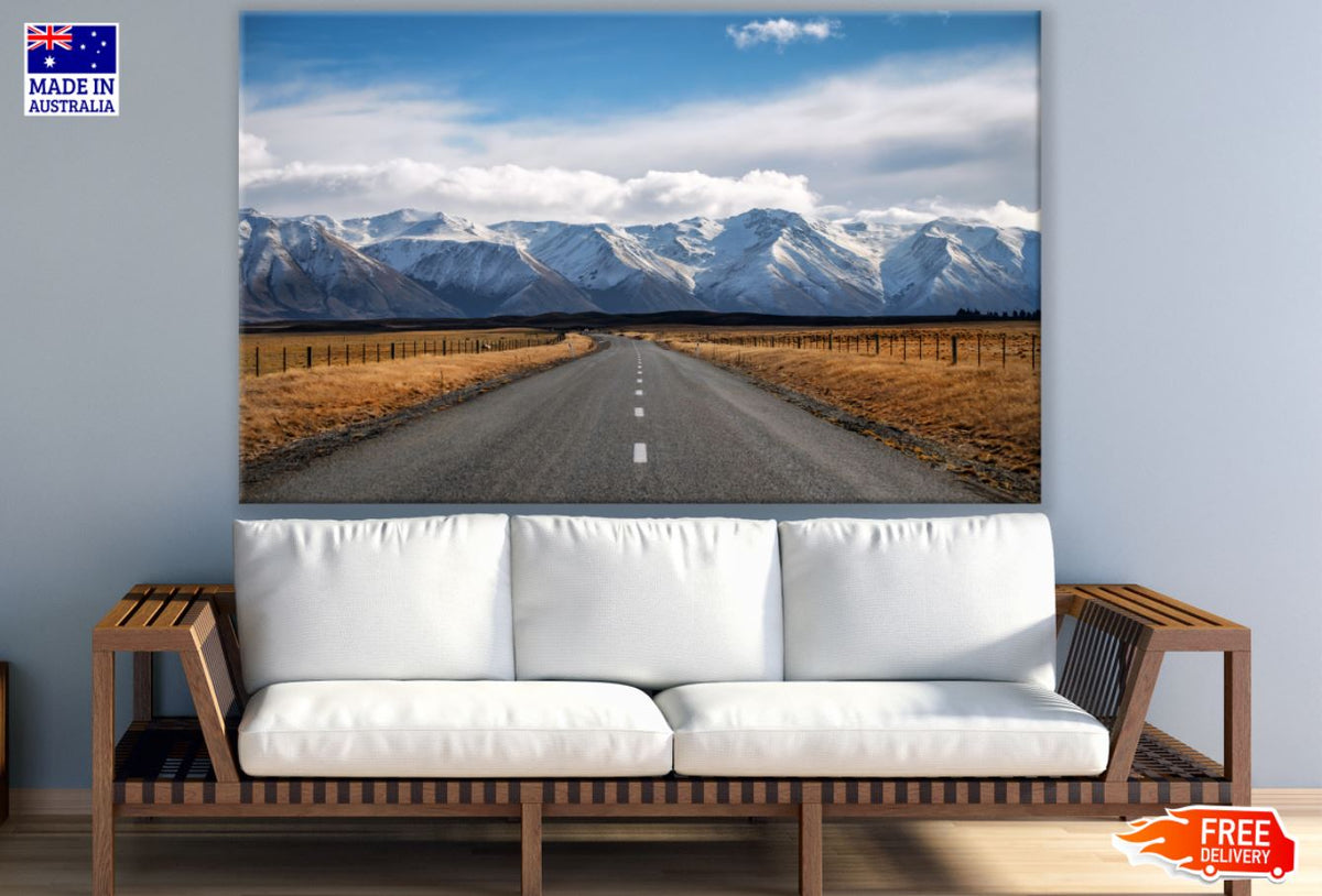 Road in Valley Scenery Photograph Print 100% Australian Made