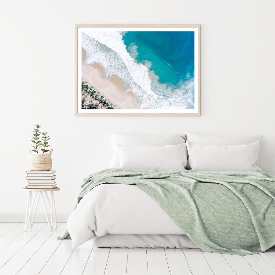 Sea Shore Aerial View Photograph Home Decor Premium Quality Poster Print Choose Your Sizes