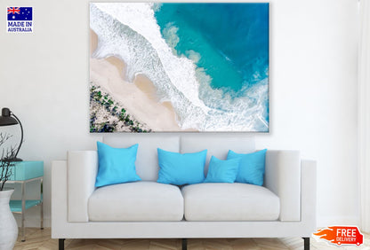 Sea Shore Aerial View Photograph Print 100% Australian Made