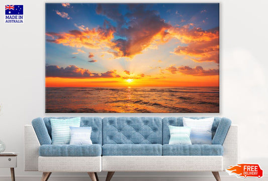 Sea Sunset Scenery Photograph Print 100% Australian Made
