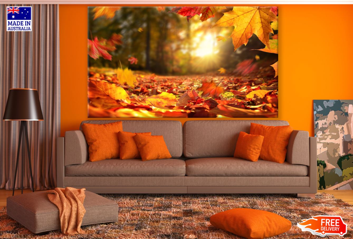 Autumn Leaves Falling Photograph Print 100% Australian Made