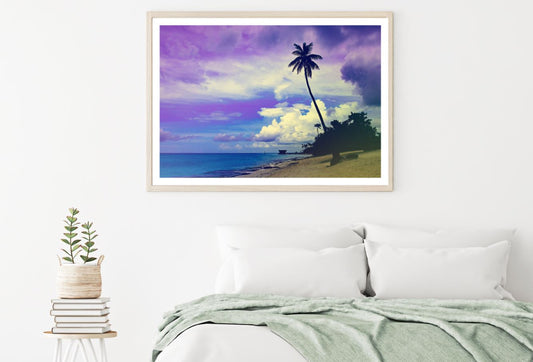Palm Tree Near Sea Sunset Scenery Home Decor Premium Quality Poster Print Choose Your Sizes