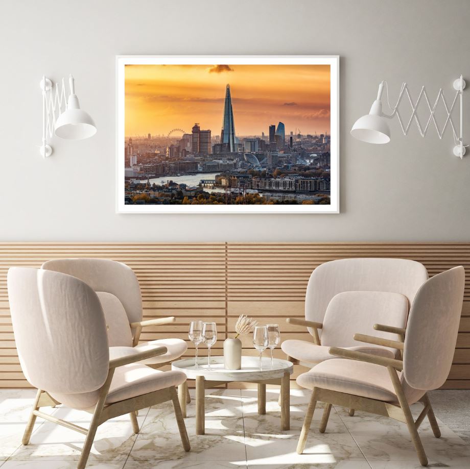 City Sunset Scenery Photograph Home Decor Premium Quality Poster Print Choose Your Sizes