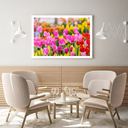Colorful Tulip Flowers Photograph Home Decor Premium Quality Poster Print Choose Your Sizes