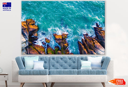 Sea Aerial Scenery Photograph Print 100% Australian Made