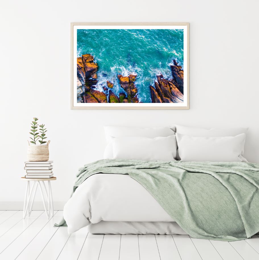 Sea Aerial Scenery Photograph Home Decor Premium Quality Poster Print Choose Your Sizes