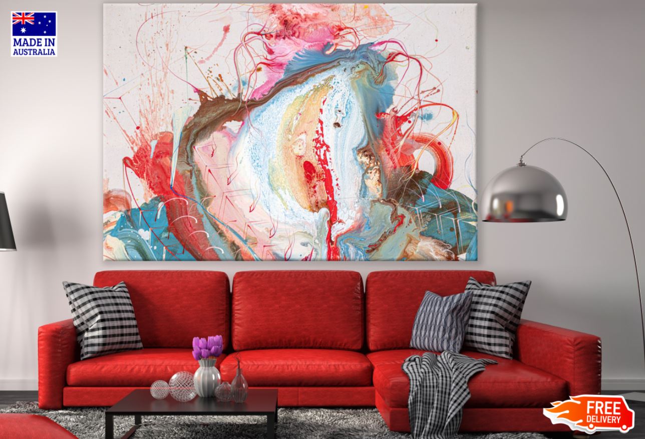 Colorful Abstract Painting Design Print 100% Australian Made