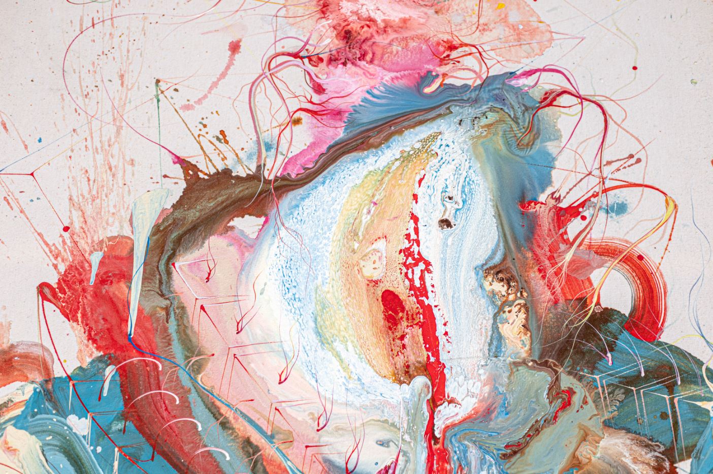 Colorful Abstract Painting Design Print 100% Australian Made