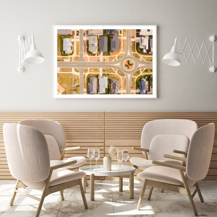 Houses Aerial View Photograph Home Decor Premium Quality Poster Print Choose Your Sizes