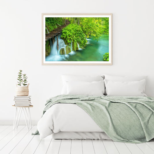 Waterfall Scenery Photograph Home Decor Premium Quality Poster Print Choose Your Sizes