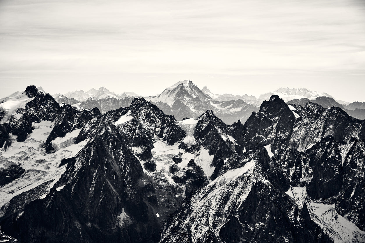 Mountain Scenery B&W Photograph Print 100% Australian Made