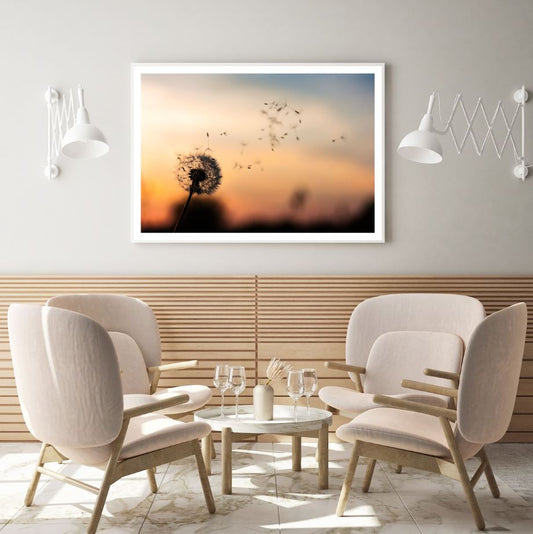 Dandelion Flower Sunset Scenery Home Decor Premium Quality Poster Print Choose Your Sizes
