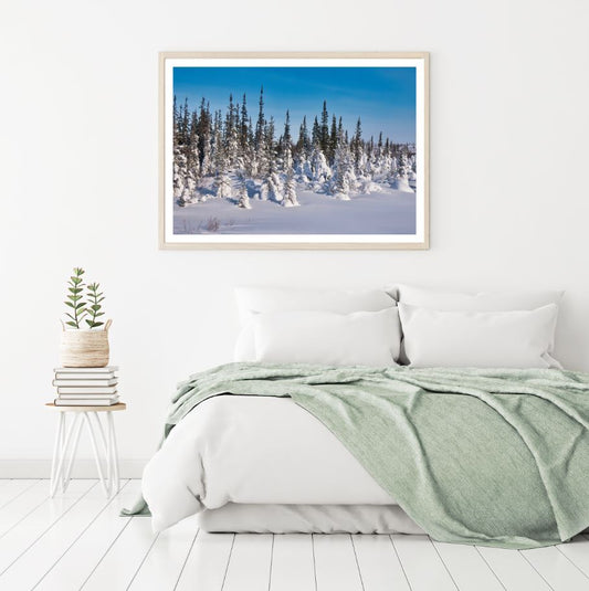 Snow Covered Forest Photograph Home Decor Premium Quality Poster Print Choose Your Sizes