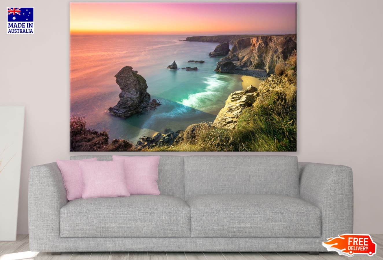 Sea Sunset Scenery Photograph Print 100% Australian Made