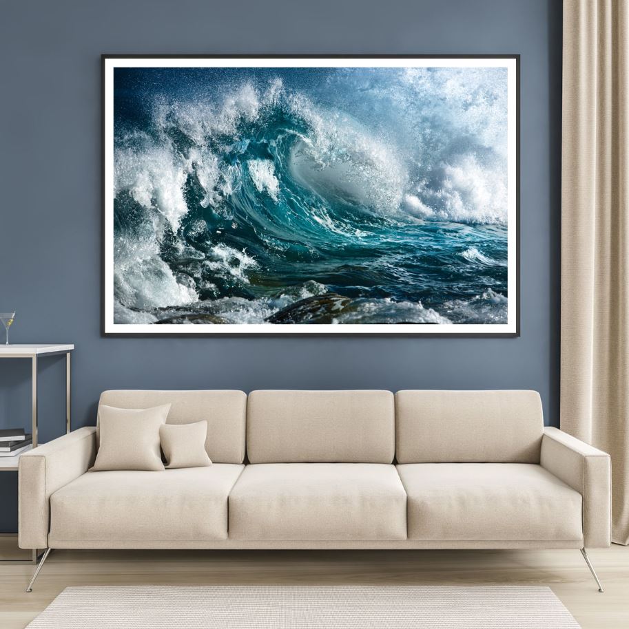 Rough Sea Waves Photograph Home Decor Premium Quality Poster Print Choose Your Sizes