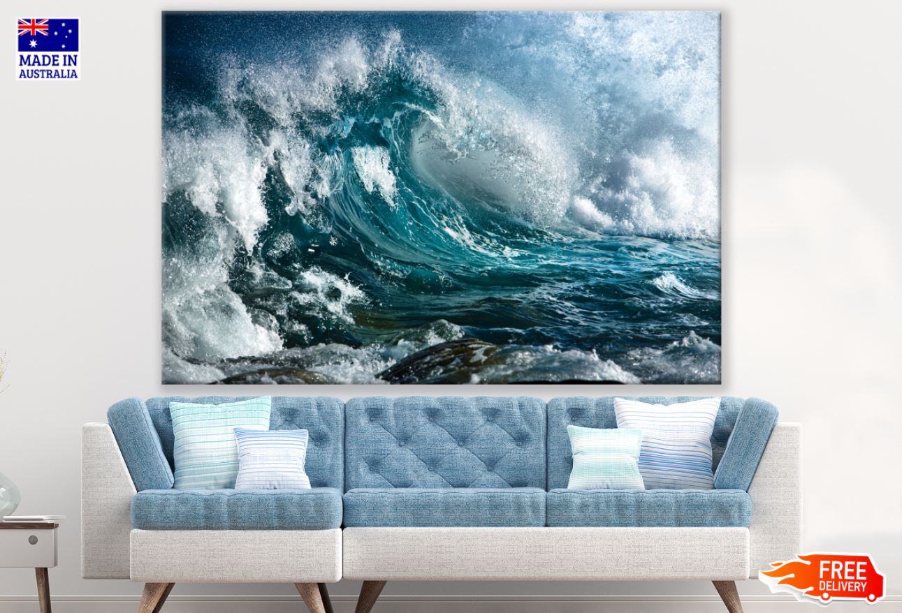 Sea Waves Crashing Photograph Print 100% Australian Made