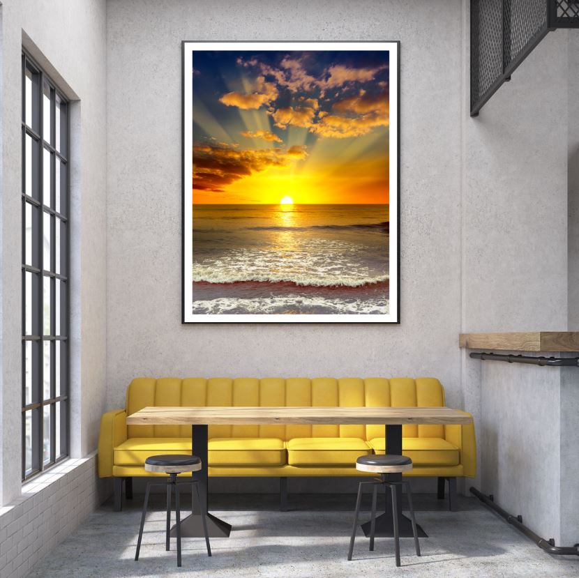 Sea Sunset Scenery Photograph Home Decor Premium Quality Poster Print Choose Your Sizes