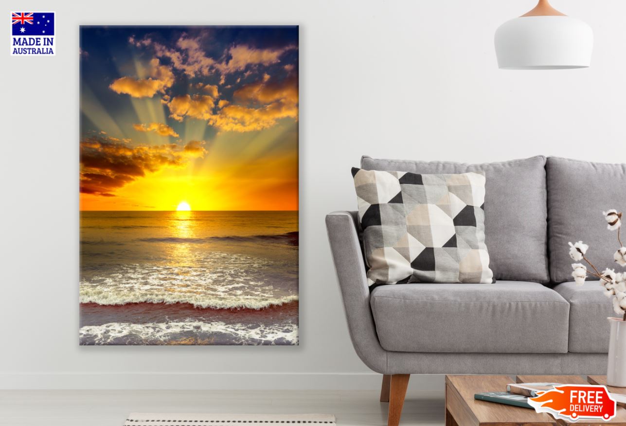 Sea Sunset Scenery Photograph Print 100% Australian Made