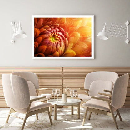 Orange Flower Macro Photograph Home Decor Premium Quality Poster Print Choose Your Sizes
