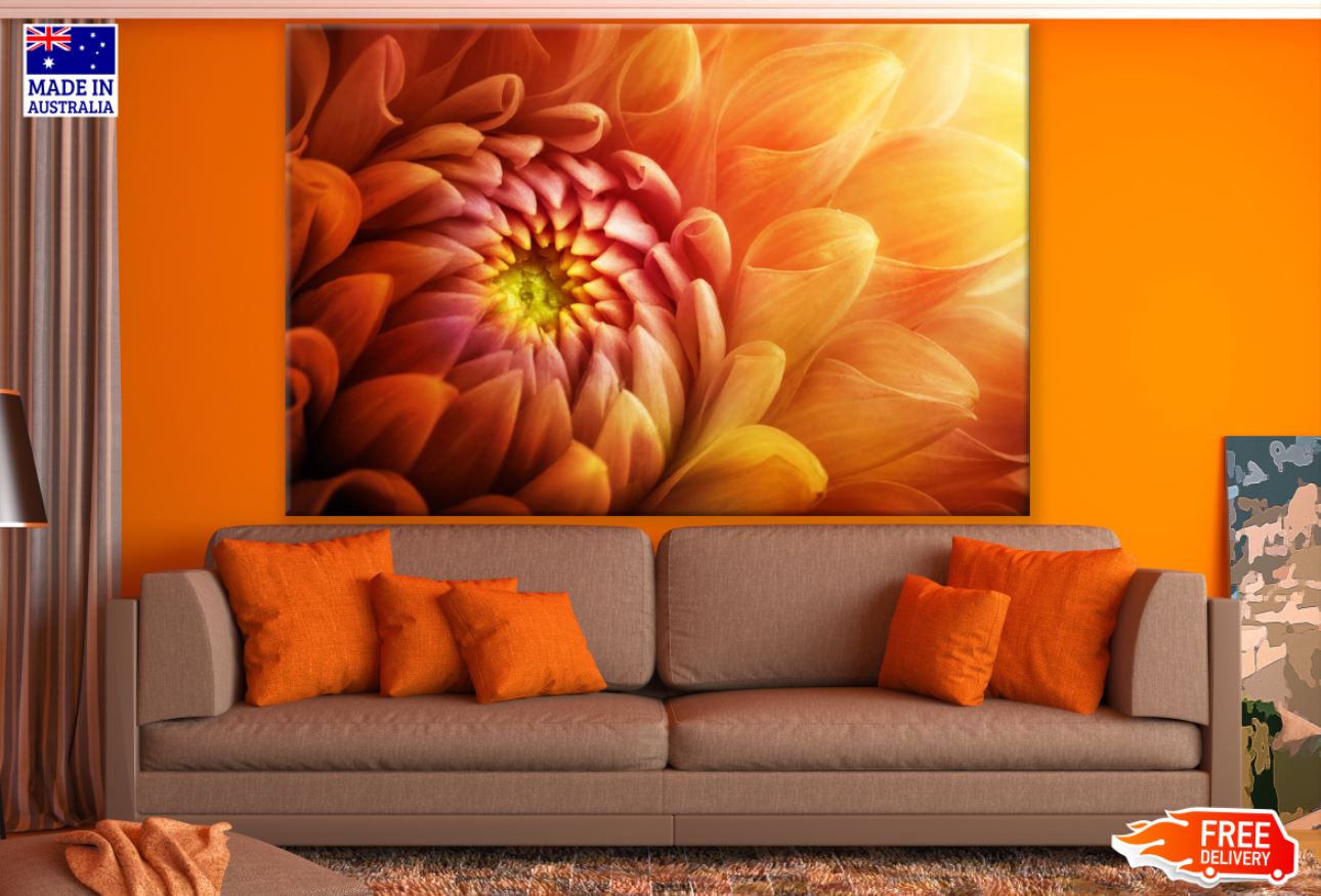 Orange Flower Macro Photograph Print 100% Australian Made