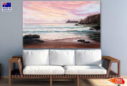 Sea Scenery Oil Painting Print 100% Australian Made