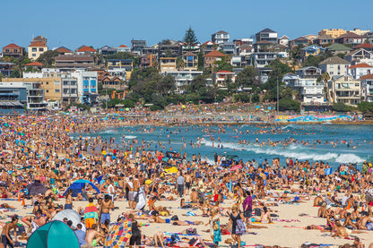 People on Sea Shore Photograph Print 100% Australian Made