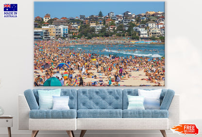 People on Sea Shore Photograph Print 100% Australian Made