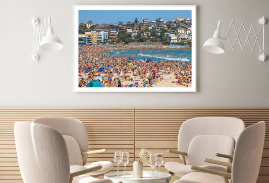 People on Sea Shore Photograph Home Decor Premium Quality Poster Print Choose Your Sizes