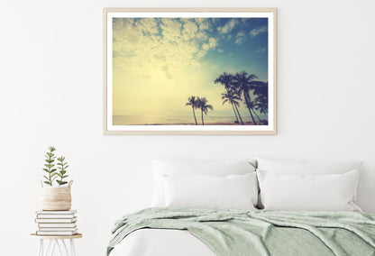 Palm Trees & Sea Photograph Home Decor Premium Quality Poster Print Choose Your Sizes