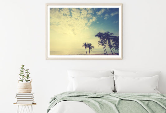 Palm Trees & Sea Photograph Home Decor Premium Quality Poster Print Choose Your Sizes