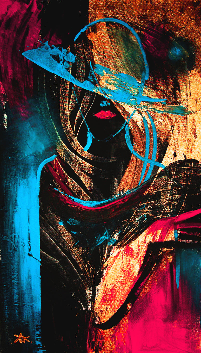 Colorful Woman Portrait Painting Print 100% Australian Made