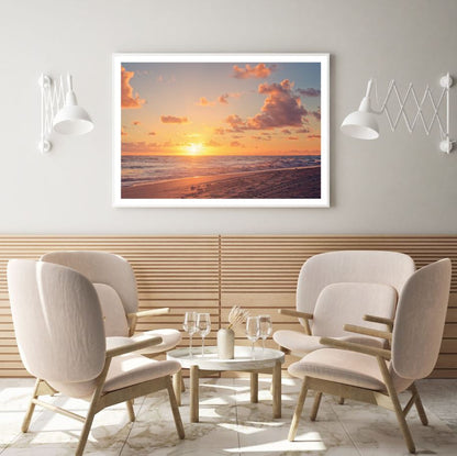 Sea Sunset Scenery Photograph Home Decor Premium Quality Poster Print Choose Your Sizes