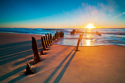 Sea Sunset Scenery Photograph Home Decor Premium Quality Poster Print Choose Your Sizes